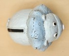 Baby Blue Lion Coin Bank W stopper  Boy Shower Gift  Nursery Decor 4    Euc