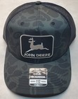 John Deere Black Patch Richardson 112 Trucker Hat Snapback Black Duck Camo black
