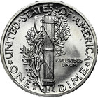 1940-s Mercury Dime Bu Brilliant Uncirculated 90  Silver 10c Sharp Strike White