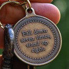Never Give Up Key Tag   Encouragement Friend Gift Idea   Edc Reminder Coins
