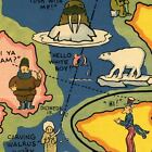 Alaska Line Steamship Company Map 1950 Vintage Repro Art Print Poster 24x32