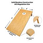 Gosports Regulation Size Bamboo Cornhole Boards Set   8 Bean Bags   Carry Case