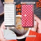 Cash Envelope System - Budget Planner Envelopes - Plastic Reusable Lux7-6 Red