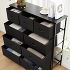 Dresser For Bedroom With 9 Drawers Chest Tower Bins Tv Stand Organizer Storage