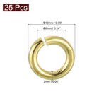 25pcs Open Jump Rings 10mm 0 39  Brass Jump Ring Connectors 2mm Thick O Ring