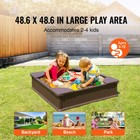 Sandbox With Cover In Sand Box Sand Pit With 4 Corner Seating And Bottom Liner