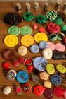 Vintage Sewing Supplies Lot-buttons  Needles  Thimbles  Appliques 