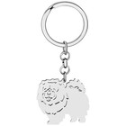 Stainless Steel Chow Chow Keychain Dog Keyring Gifts For Women Girls Car Key    