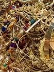 1 Lb Lot Of Gold Tone Vintage To Now Jewelry All Wearable Untested No Junk