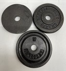 Lot Of 3 Assorted 5 Lb Barbell Weight Plates  Bfco  Champs  Hercules
