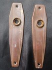 Set Vintage antique Backplate  Door Plate  Coffin Shape Victorian  Art Deco 6 5 