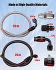  25   6an Power Steering Hose Kit Chevy C10 Ls Swap Nylon Braided Gm 