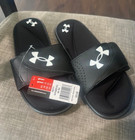 Underarmour Ignite Vi Slides - Size 11 - Brand New - Black white
