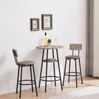 Gray Bar Stool Set With Shelf Upholstered Backrest 23 62 w X 23 62 d X 35 43 h
