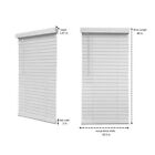 White Cordless 2  Faux Wood Blind 31 In  W X 48 In  L  actual Size  30 5 In  W 