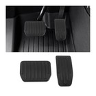 Car Foot Pedal Pads Set  2pcs Aluminum Vehicle Accelerator Pedal Covers  Black