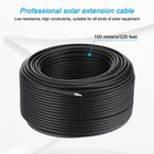 Solar Panel Wire 328ft 10awg 6mm2 Solar Cable Tinned Copper Wire Black