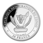 2022 Congo Prehistoric Life  liopleurodon  1 Ounce Pure Silver Colorized Coin 