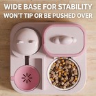 2-in-1 Automatic Pet Feeder Water Dispenser Large Capacity Dog Cat Food Bowl Set