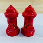 Vintage Disneyland Red Fire Hydrant Salt And Pepper Shakers Walt Disney Prod