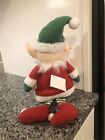 New Christmas Pixie Elf 13-20  Decorative Sitting Doll Red Coat green Hat