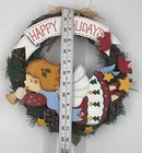 Angel Christmas Decor Wreath Door Hanger Sign Happy Holidays Cottage Core