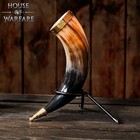 House Of Warfare Medieval Viking Drinking Horn Stand Hand Forged Iron Holder