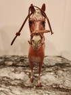 Vintage Johnny West  thunderbolt  Red Sorrel Horse W wheels 1960 s Marx Halter