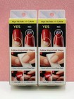 Kiss Impress Press-on Nails Manicure Short Dark Burgundy Gold Glitter Lot Of 2