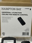 Hampton Bay Universal 3-function Ceiling Fan Remote Control - New