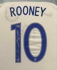 Wayne Rooney Signed Framed Custom Jersey New England National Team Beckett Coa