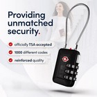 Tsa Luggage Lock Holiday Travel Lock Digit Combination Black Color   2 Pack 