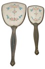 Vintage Vanity Hair Brush And Hand Mirror  2 Piece Set Victorian Look