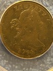 1798 Us Large Cent S-154 Style 1 Hair Ra4  Anacs Vg10 No Details S 154 Trptt