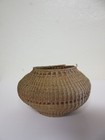 Native American Vintage Handcrafted Coiled Textured Weave Small Basket Damage