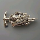Vtg Interlaken Hat Pin Oktoberfest Badge Hiking Walking Edelweiss Switzerland