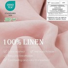  100  Linen Duvet Cover Set 3pcs Basic Style Natural French King Blush Pink