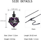 Crystal Heart Shape Cremation Jewelry Memorial Urn Necklace For Ashes  Stainless