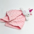 Unicorn Lovey Pink Minky Dot White Plush Security Blanket Baby 14    Soother