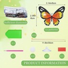 12 Pcs Mini Butterfly Diamond Art Kit Diy Colorful Painting Craft Set