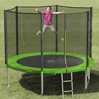 Trampoline 8ft Trampolines With Enclosure Net  400lbs Outdoor Trampolines For   