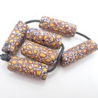 6 Pcs Matched Venetian Millefiori Tribal Glass Africa Trade Beads Antique Estate