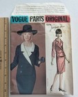 Vogue Paris Original 1376 Jacques Heim 1960s Double Breasted Dress Pattern Sz 14