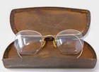 1930s Ao Hexagon Vintage Eyewear Glasses 1 10 12k Yellow Gold Fill Frames   Case