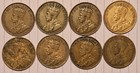  8 Pc Lot  Different Dates Canada 1c One Cent Penny Nice Coins  Large Cents