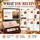 Custom Restaurant Website Design 6 Pages Menu Catering Events Html Usb