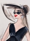 Edith Head  Audrey Hepburn Breakfast At Tiffany   s Gicl  e  Matted 16 X 20