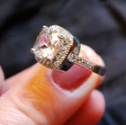 Vtg Size 6 Ring Louis Stern Co Sterling Silver Cz Cubic Zirconia  5  Wide Square