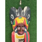 Wooden Cigar Store Indian 59    Sculpture  White red Shirt  Approximately 5ft 