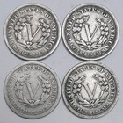 Four 1883 No Cents Liberty V Nickels 